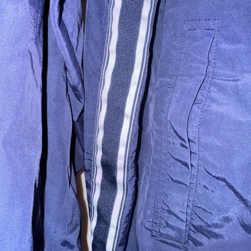 Chaps‎ Ralph Lauren Mens Navy Blue Vintage Windbreaker Full Zip Jacket 93963 Lg